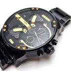 Diesel DZ7435 Mr. Daddy 2.0 Chronograph Men's Watch – Black Dial & Black Stainless Steel Strap